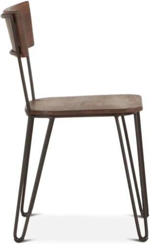 Sheesham Wood Iron Hairpin Leg Chair