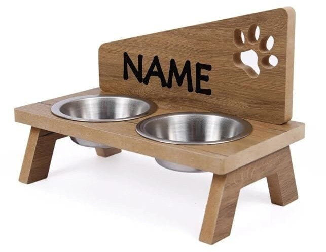 Wooden PET Bowl Stand