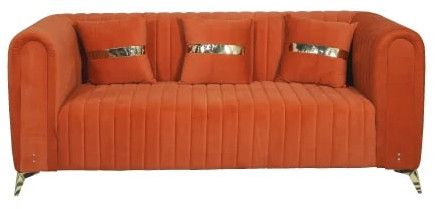 Orange 3 Seater Sofa