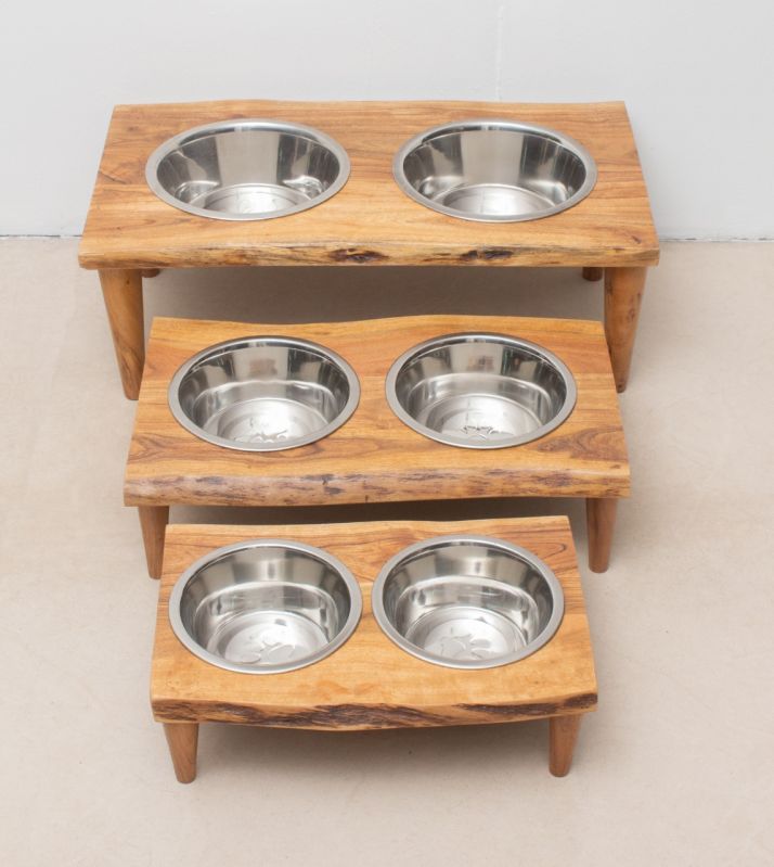 Wooden PET Bowl Stand