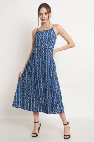 Ladies Printed Strappy Dress