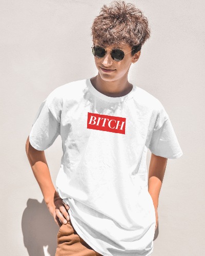 Unisex Oversized White T-Shirt With Backprint