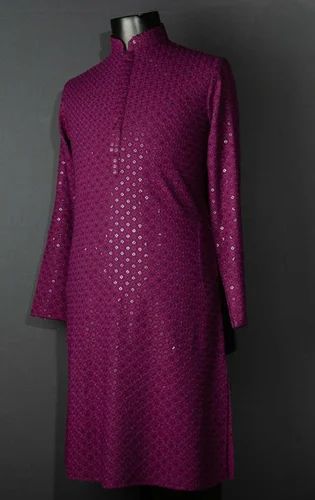 Mens Chikankari Kurta Pyjama Set