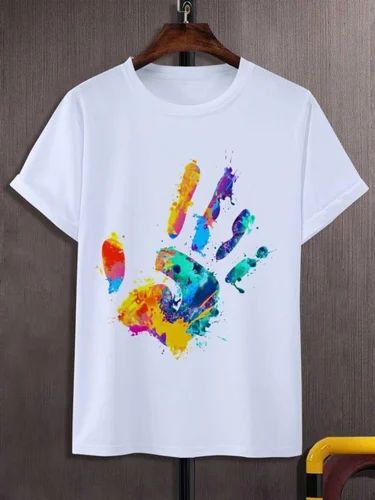 Cotton Printed Holi T Shirt