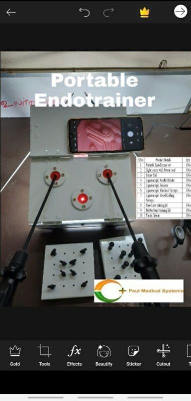 Android Portable Laparoscopic Endo Trainer, Laparoscopic Endotrainer Set