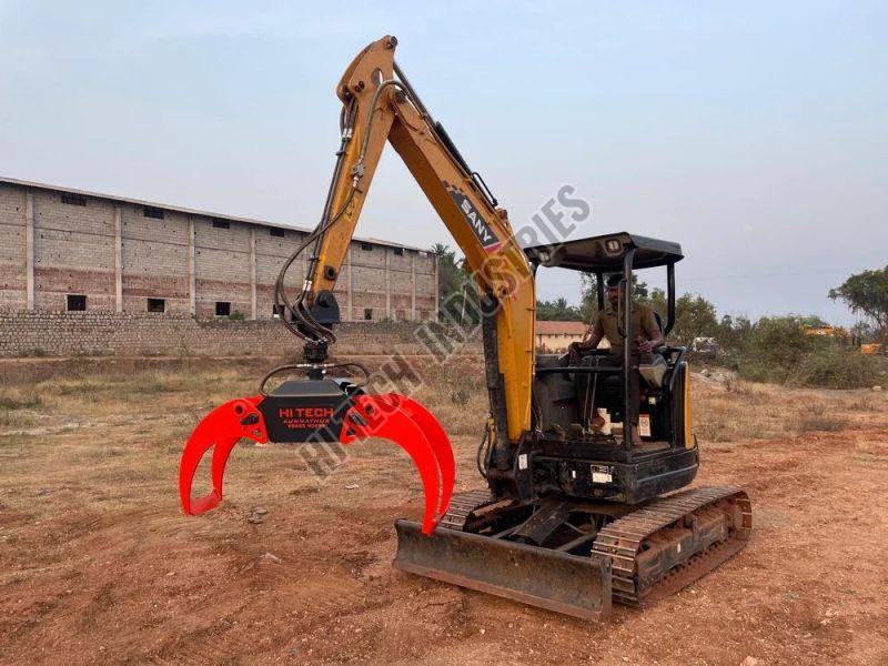 Hydraulic Wood Log Grabber Attachment