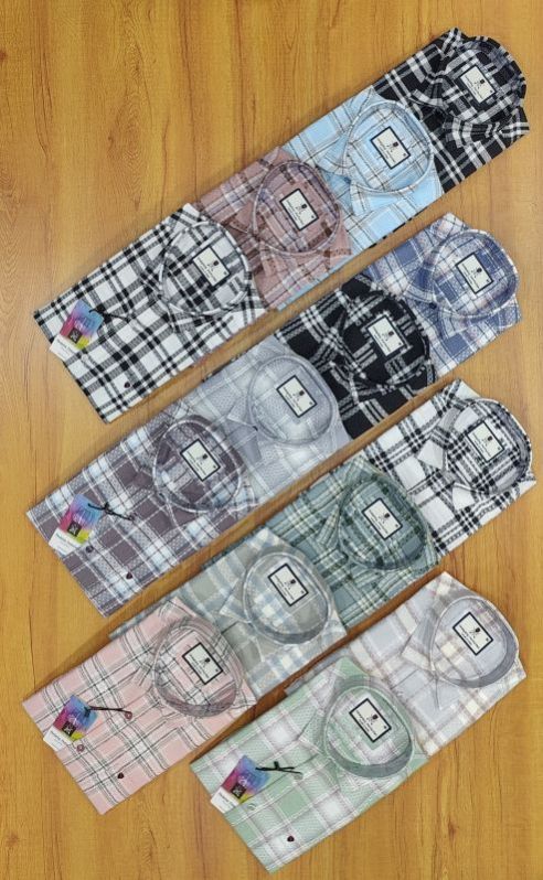 Mens Mock Leno Weave Check Shirt