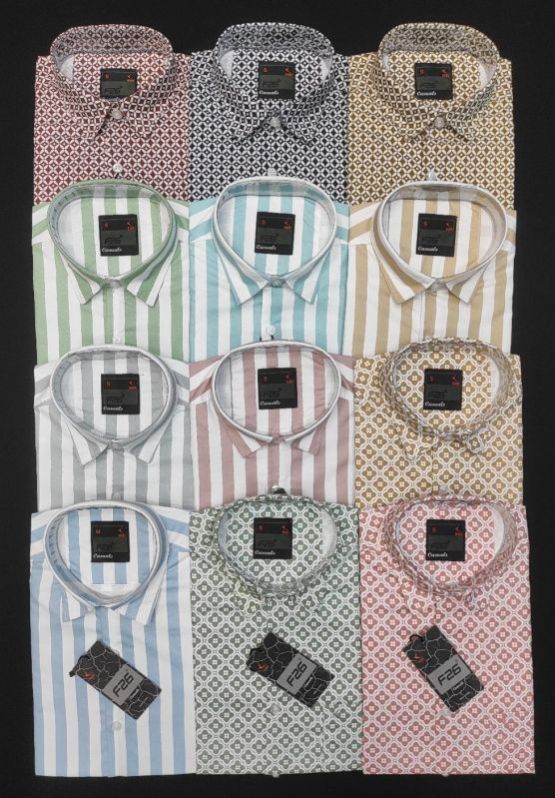 Mens Peach Cotton Twill Shirt