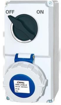 OZO 16 AMP 32 Ampere Industrial Interlock Socket With Switch