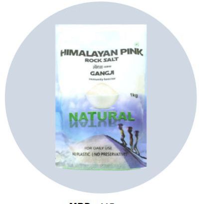 GANGJI Himalayan Dark Pink Rock Salt Powder (1kg Pouch)