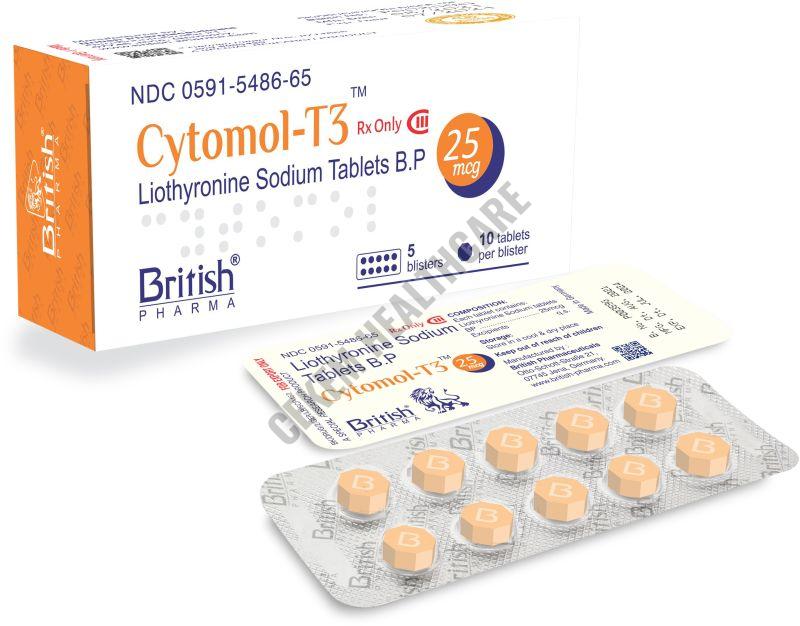 Liothyronine Sodium 25mcg Cytomol T3 Tablets