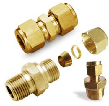 Brass Double Ferrule Fittings Parts