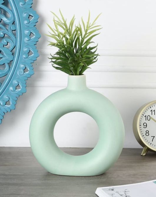 Handmade Ring Shape Ceramic Flower Vase