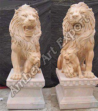 Marble Lion Statue