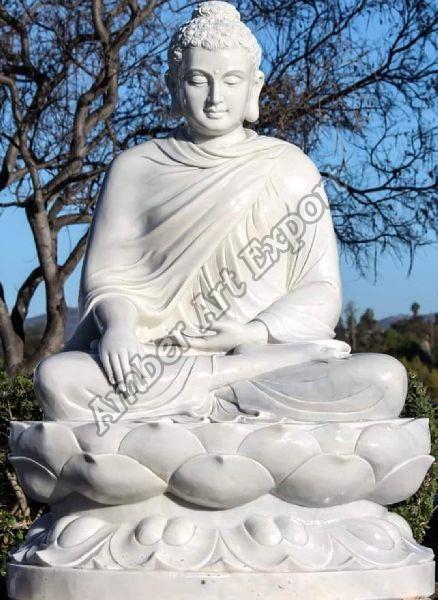 Buddha Statue In White Marble