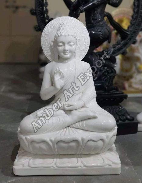 Buddha Statue In White Marble