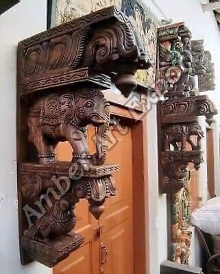 Wooden Door and Wall Brackets