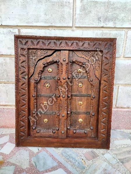 Solid Wood Antique Windows With Brass Work