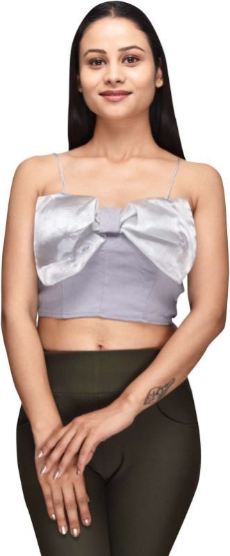 Large Bow Lavender Crop Top