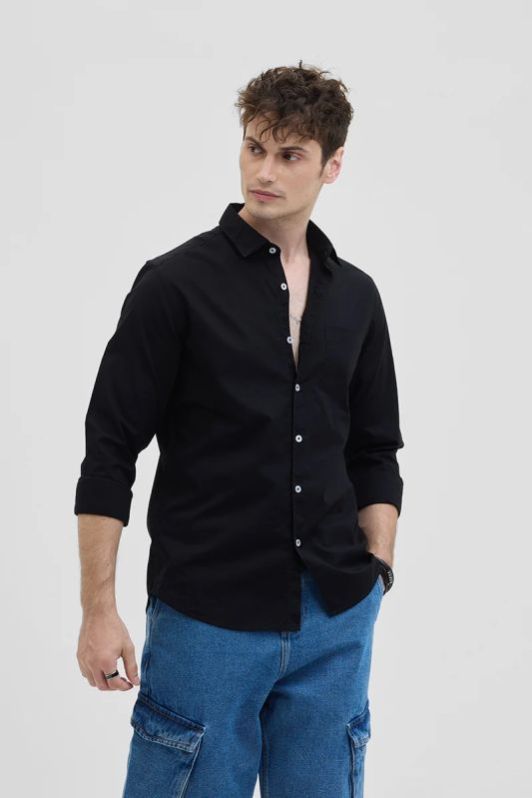 Core Lab Black Mens Slim Fit Shirt