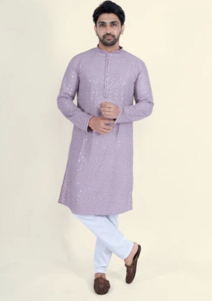 Mens Chikan Kari Kurta