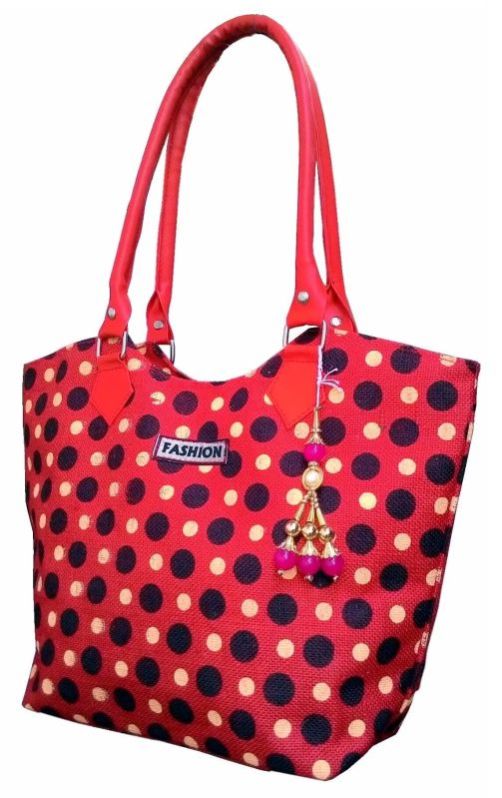 Red Color Jute Tote 1104