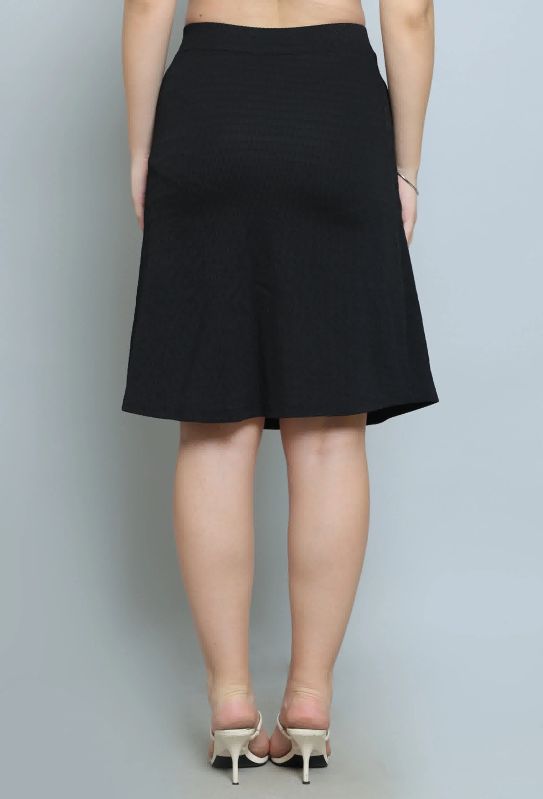 Black Ladder A-line Women Skirt