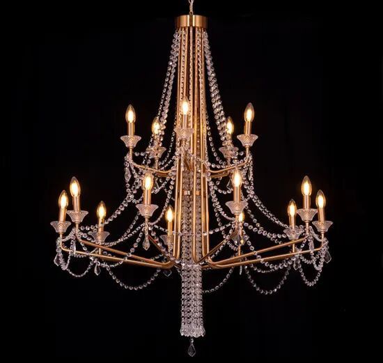 Add The Frosting (Large, Gold) Crystal Chandelier