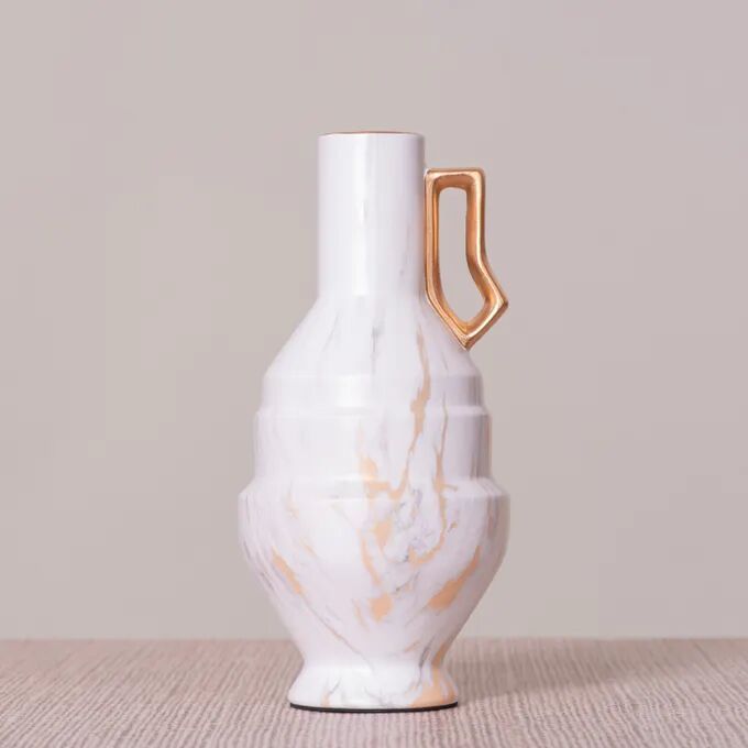 Arabian Nights (large, White/gold) Ceramic Vase