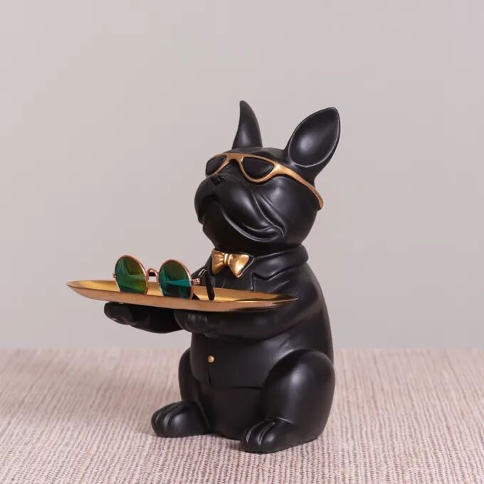 At Your Service (Black, Gold) Home Decor Tray