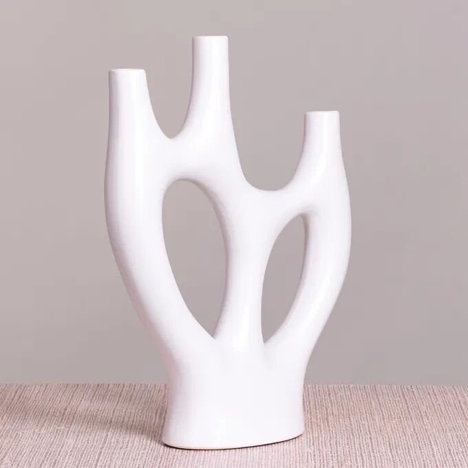 Flora (white) Ceramic Vase/ Candle Holder