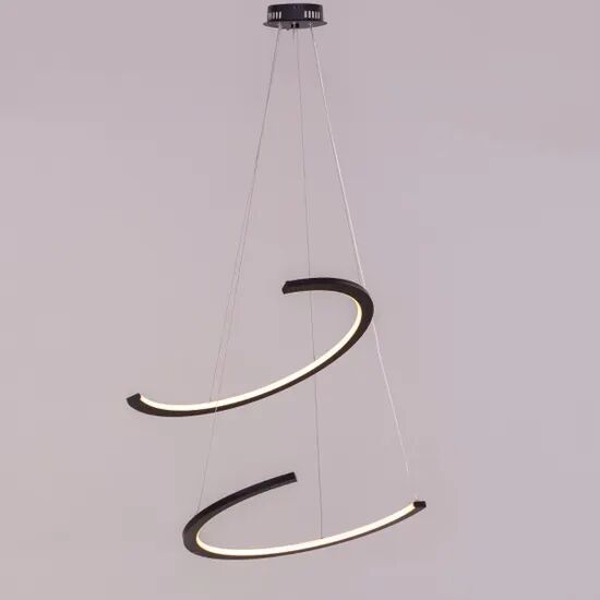 For A Minute (Medium, Black, Dimmable LED With Remote Control) Chandelier