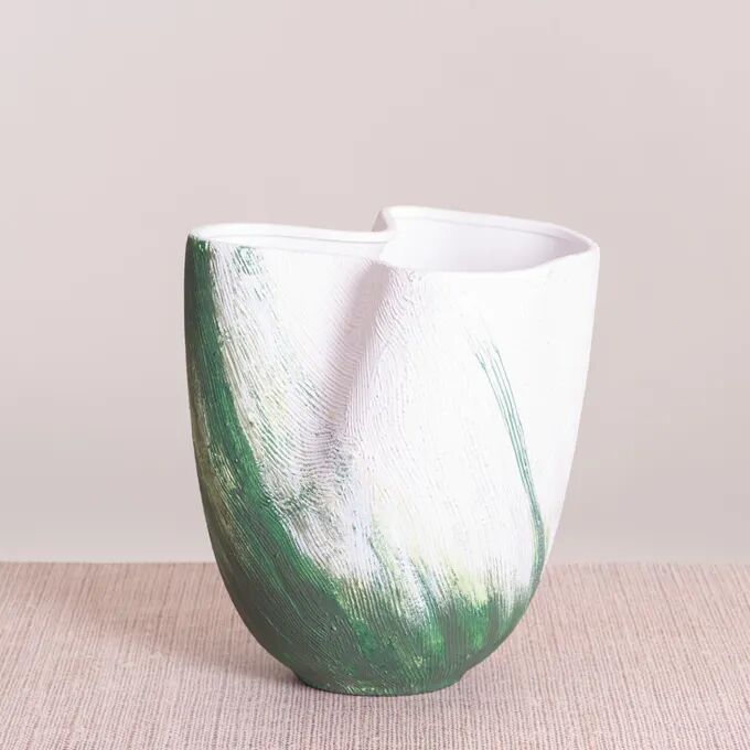 Forest Sky Textured Ceramic Vases