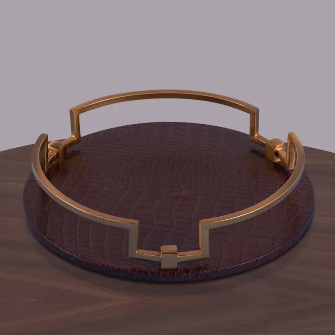 Hand's On Round Tray Decor