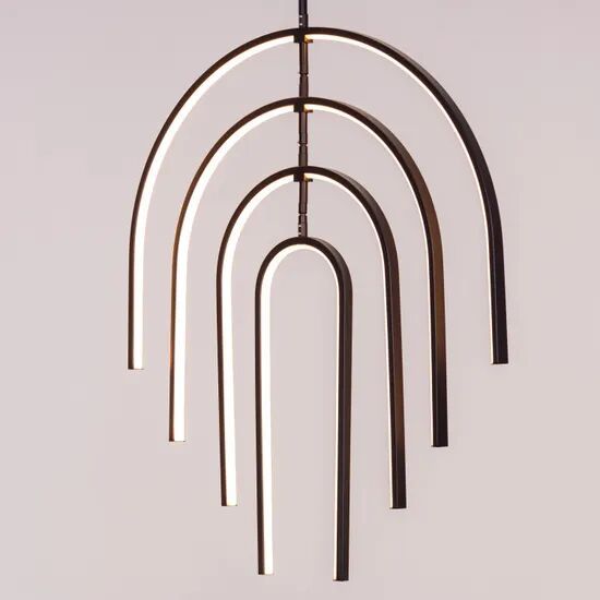 Heatwave (black) 3 Color Built-in-LED Chandelier