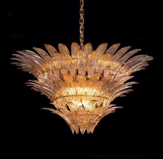 Land This Plane (Large, Gold) Glass Chandelier