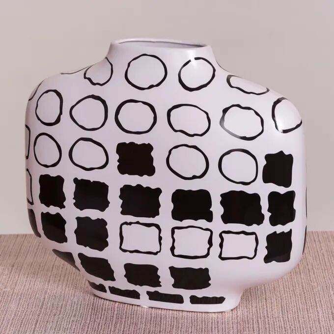 Mind Games (white/ Black) Ceramic Vase