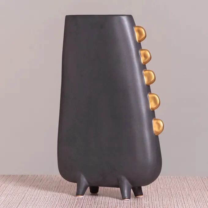 Parched Grey Gold Ceramic Vase