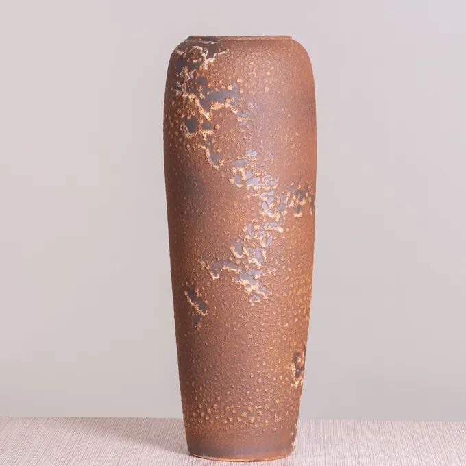 Periodic Peace (large, Clay / Dark Grey) Ceramic Planter