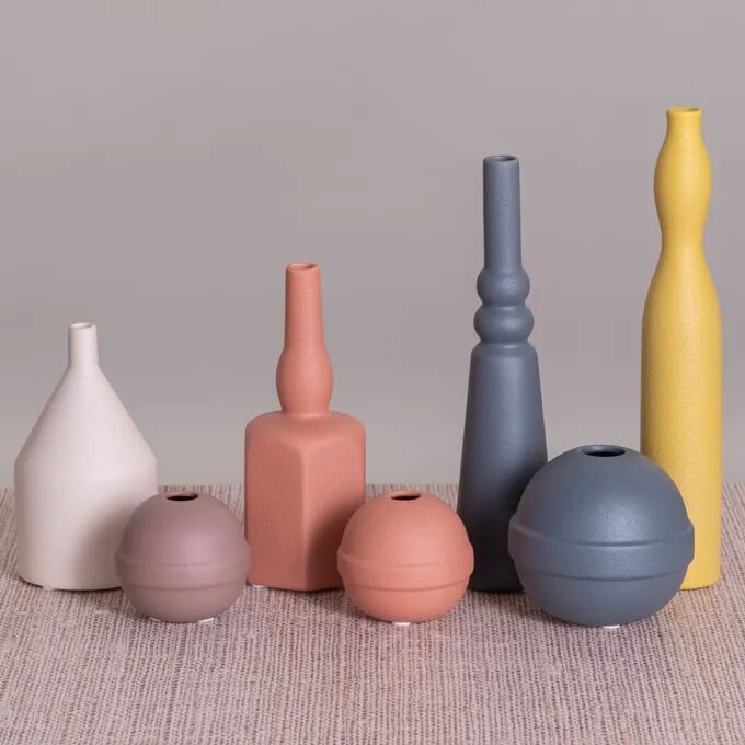 The Lost City (Set Of 7) Multi Colour Ceramic Vase