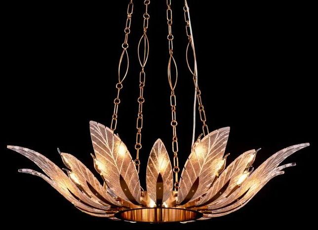 Trance (Large, Gold) Glass Chandelier