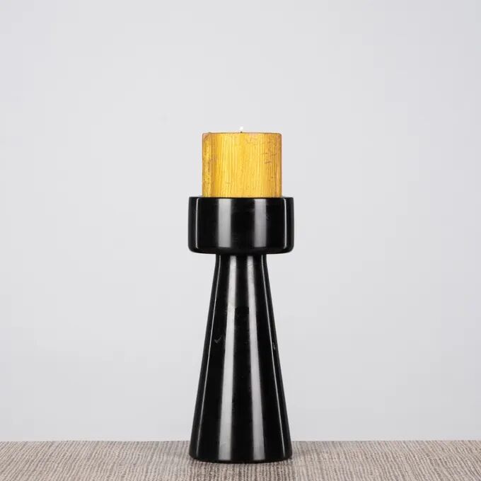 Twinning Noir (Black) Marble Candle Holders