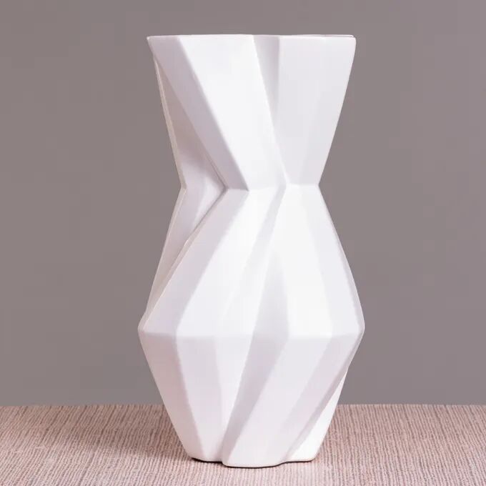 Works & Words (white) Ceramic Vase