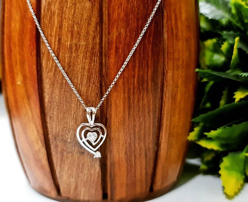 925 Silver Heart-shaped Pendant