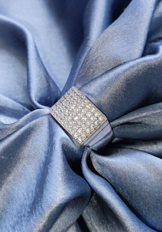 925 Silver Sparkle Square Ring