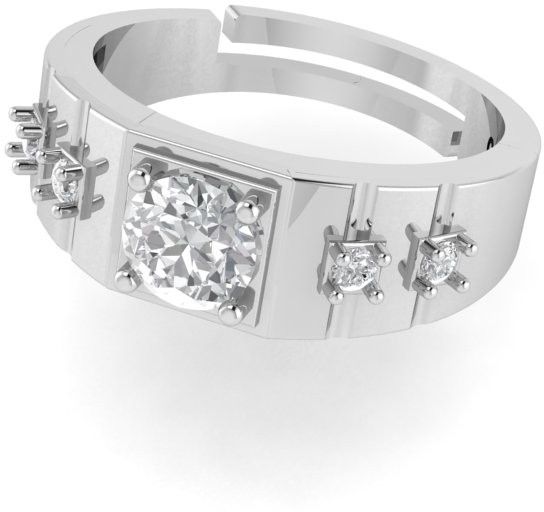 925 Silver Square Cut Ring