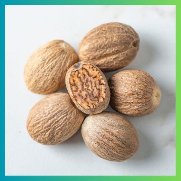 Natural Nutmeg, Color : Brown For Food Medicine, Spices, Cooking