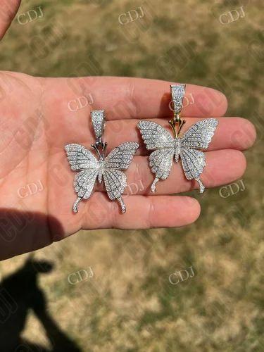 BL182 Butterfly Shape Moissanite Diamond Pendant
