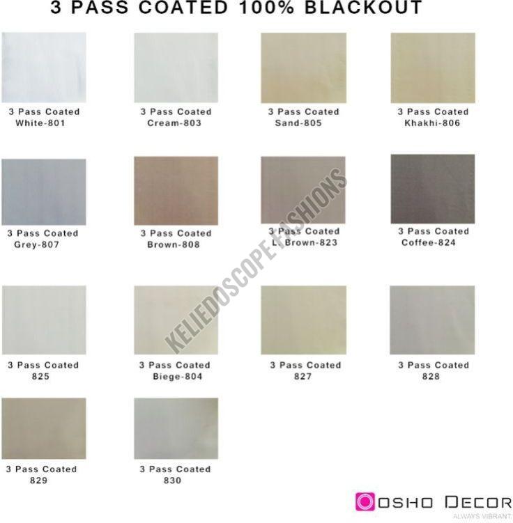 3 Pass Coated Blackout Fabric