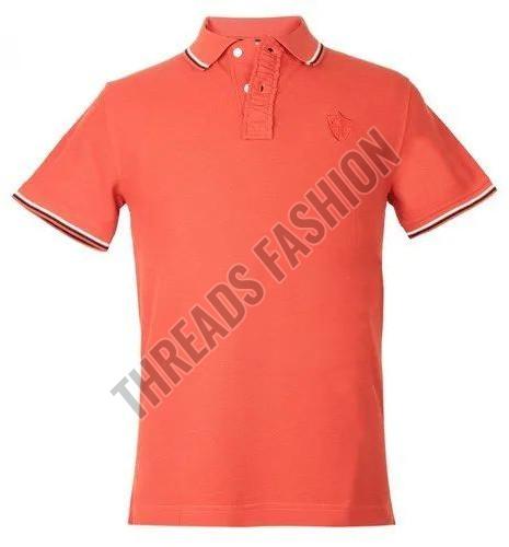 Men Half Sleeve Cotton Polo Neck T Shirt